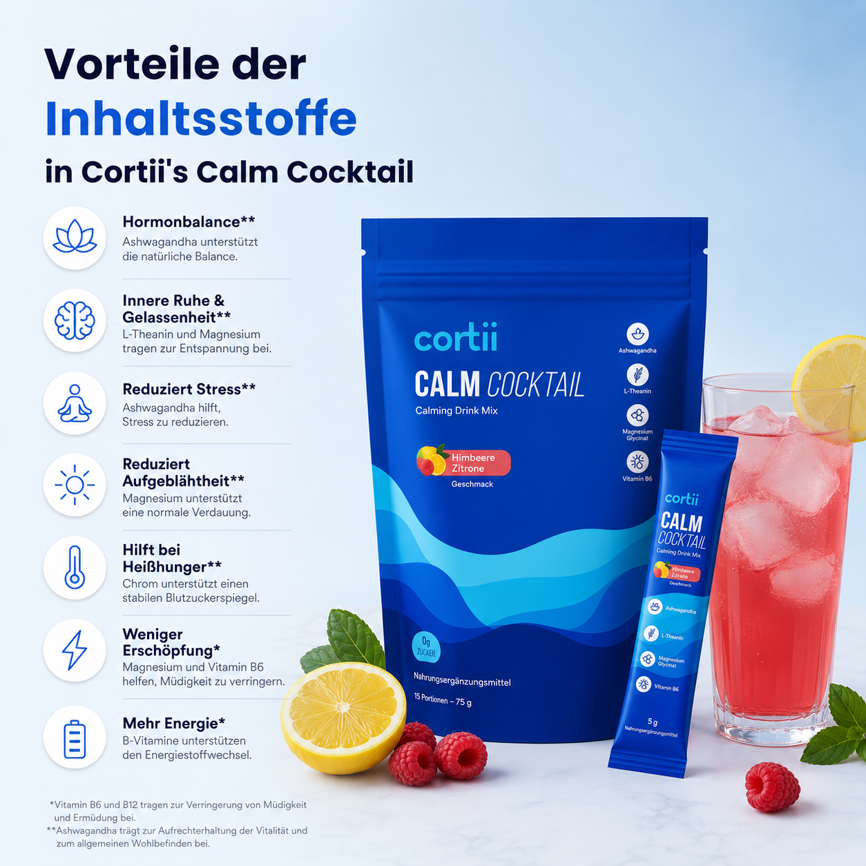 Cortii Cortisol Cocktail gegen hartnäckige Fetteinlagerungen
